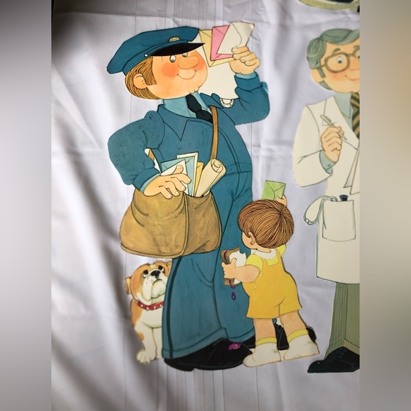 Vtg 1980s Die-cut Careers Characters Set - Picture 7 of 16